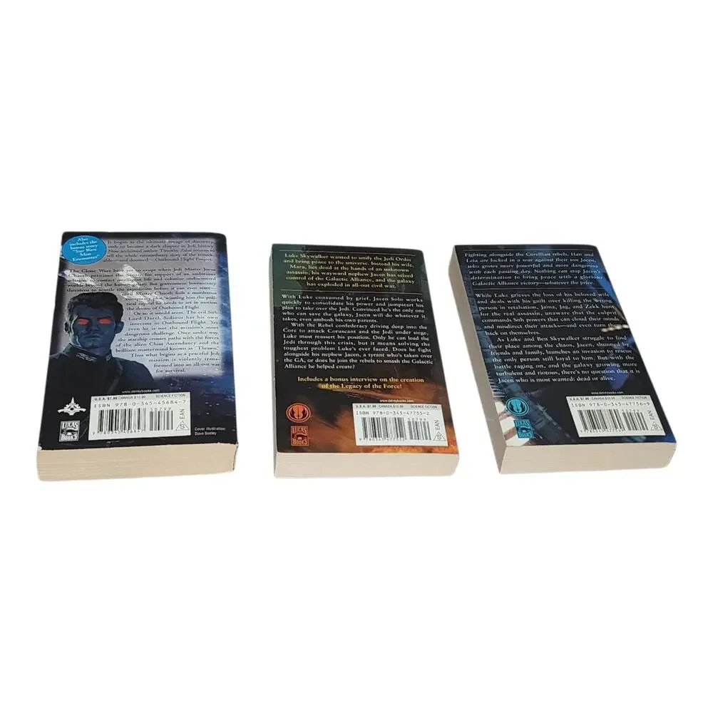 Star Wars Legacy of the Force Series Book lot of 3